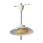 Suspension mtallique blanche vintage - systme monte et baisse - space age design