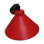 Suspension monte et baisse vintage en mtal laqu rouge et blanc