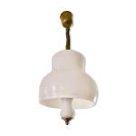 Suspension en opaline blanche monte et baisse