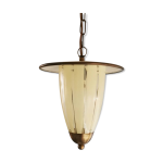 Suspension pendentif franaise en verre vintage annes 1950