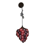 Suspension plafonnier grappe et feuilles de raisin en verre souffle 20 - 30