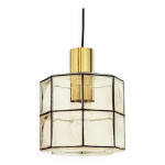 Suspension / plafonnier en verre et laiton de style mid - century, provenant du limbourg, annes 1960 ...