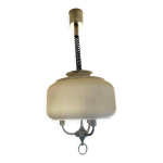 Suspension rglable monte et baisse mtal et verre circa 1960