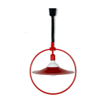 Suspension rolly monte et baisse space age annes 70 rouge