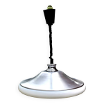 Suspension space age design monte et baisse en aluminium bross et plastique