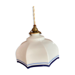 Suspension vintage abat - jour en opaline Suspension vintage abat - jour en opaline