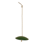 Suspension vintage indus style ferme loft ancien abat jour vert et blanc Suspension vintage indus style ferme loft ancien abat jour vert et blanc