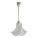 Suspension vintage en verre givré style fleur lampe plafonnier des années Suspension vintage en verre givré style fleur lampe plafonnier des années