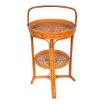 Table 1900 en osier orne d une anse