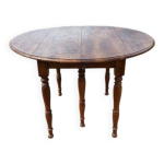 Table 6 pieds ouvrante en noyer 19me