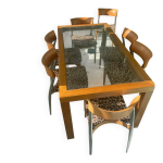 Table et 8 chaises roche bobois