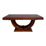Table à allonges en palissandre, art déco 1930 Table à allonges en palissandre, art déco 1930