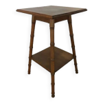Table d'appoint bambou bois sculpt 1960 sellette