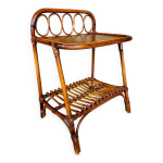 Table d appoint bambou et rotin, italie, circa 1960s Table d appoint bambou et rotin, italie, circa 1960s