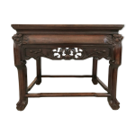Table d'appoint en bois de fer et marbre de chine circa 1900 Table d'appoint en bois de fer et marbre de chine circa 1900
