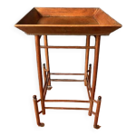 Table d'appoint en bois napoléon iii, table plateau à roulettes, xixème Table d'appoint en bois napoléon iii, table plateau à roulettes, xixème