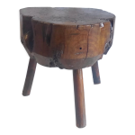 Table d appoint brutaliste en chne massif annes 40 / 50