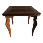 Table d'appoint carr�e, bois exotique