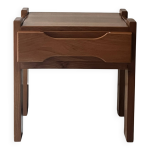 Table d'appoint, chevet en bois d'orme, maison regain 1960 Table d'appoint, chevet en bois d'orme, maison regain 1960