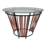 Table d appoint design un autre regard m�tal & verre