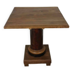 Table d'appoint fin xixeme sur colonne en bois mouluré et sculpté Table d'appoint fin xixeme sur colonne en bois mouluré et sculpté