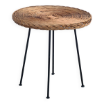 Table d'appoint, guéridon, table basse rotin osier 1950 - 60 Table d'appoint, guéridon, table basse rotin osier 1950 - 60