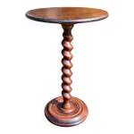 Table d appoint, guridon en bois massif tourn