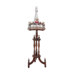 Table d appoint, meuble bar ancien avec service en verre, italie Table d appoint, meuble bar ancien avec service en verre, italie