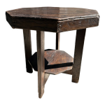 Table d'appoint octogonale piètement quadripode à entretoise de style moderniste Table d'appoint octogonale piètement quadripode à entretoise de style moderniste