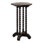 Table d'appoint octogonale rustique baroque en ch�ne, vers 1850