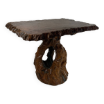 Table d'appoint organique brutaliste biomorphique, hollande des annes 1960