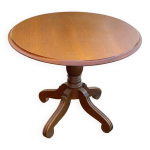 Table d'appoint ronde pied central en bois massif xx�me