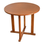 Table d'appoint ronde vintage en teck de style scandinave Table d'appoint ronde vintage en teck de style scandinave