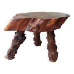Table d'appoint sellette bois massif