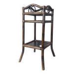 Table d'appoint sellette en rotin vintage