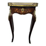 Table d'appoint style louis xv en marqueterie