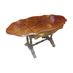Table d'appoint  volets philipparde en acajou de cuba vers 1850