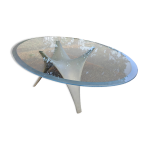 Table arc en verre molteni