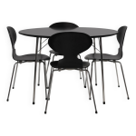 Table arne jacobsen mod�le 3600 avec 4 chaises ant de fritz hansen