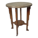 Table art d�co avec plateau en laiton, amsterdam school, ann�es 1930