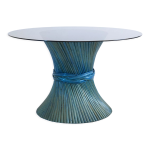 Table bambou mc guire lazure bleutée Table bambou mc guire lazure bleutée