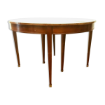 Table a bandeau a six pieds acajou blond xx siècle Table a bandeau a six pieds acajou blond xx siècle