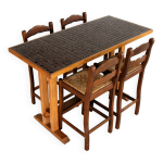 Table de bar vintage avec chaises table  manger tabourets de bar annes 1950