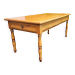 Table basse 2 tiroirs en merisier massif