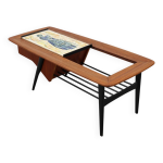 Table basse modèle 210, bois de teck et céramique, par alfred hendrickx, belform Table basse modèle 210, bois de teck et céramique, par alfred hendrickx, belform