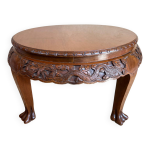 Table basse ancienne en bois sculpt de dragons chine vers 1940