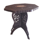 Table basse ancienne sculpt�e en bois de teck