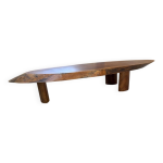 Table basse annes 50 plateau bois exotique xxl