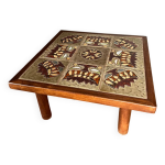 Table basse années 60 design motifs « tiki » raymond corroyez Table basse années 60 design motifs « tiki » raymond corroyez