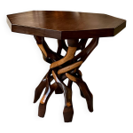 Table basse, d'appoint brutaliste en bois Table basse, d'appoint brutaliste en bois